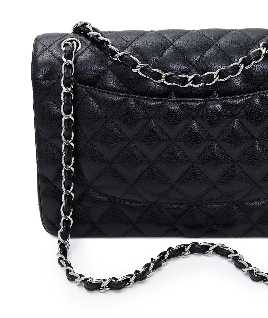 CHANEL Черная кожаная сумка через плечо, фото 4