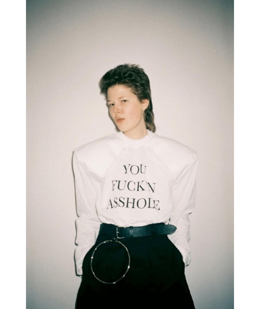 VETEMENTS Белая полиэстеровая футболка, фото 8