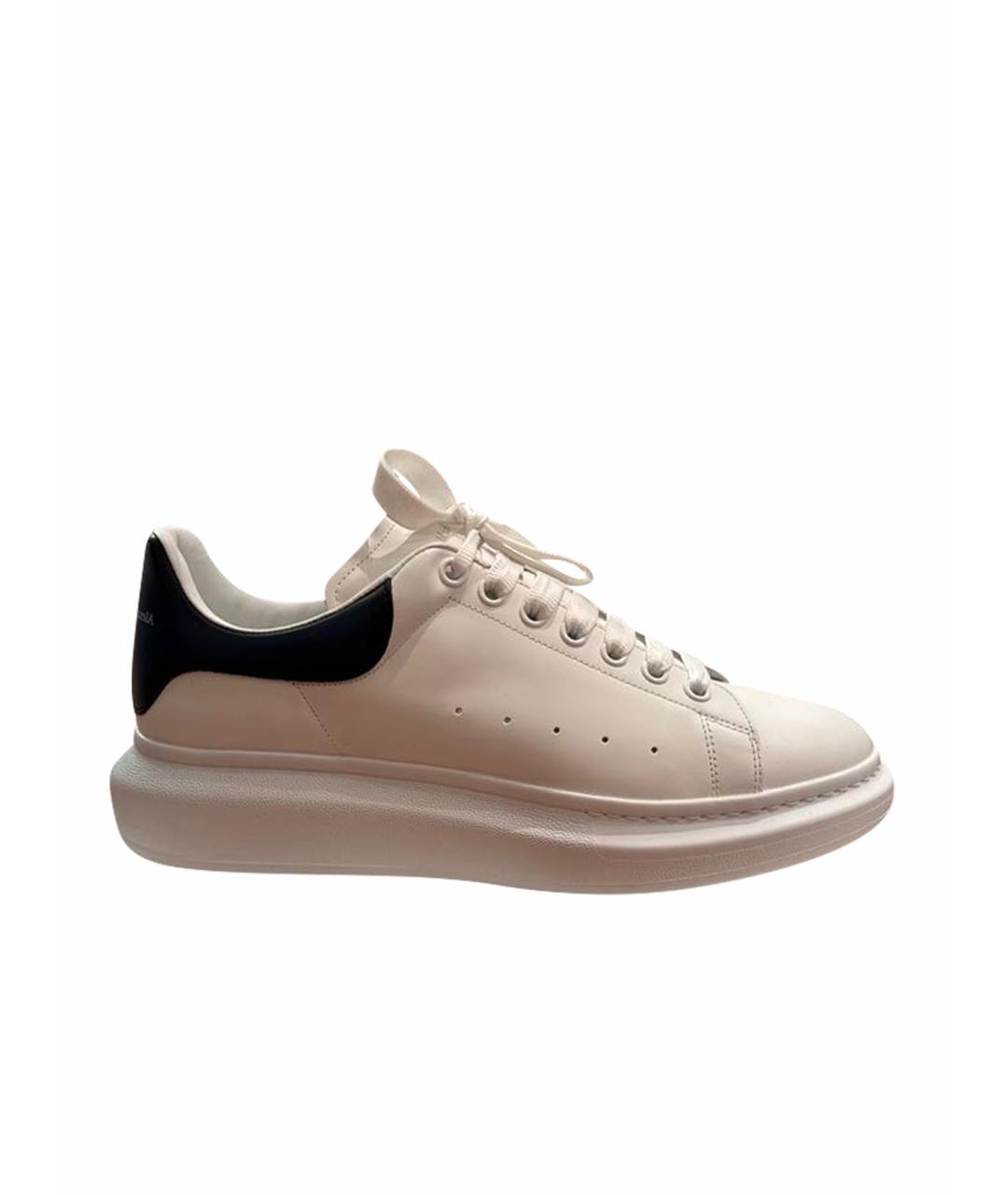 ALEXANDER MCQUEEN Белые кожаные низкие кроссовки / кеды, фото 1
