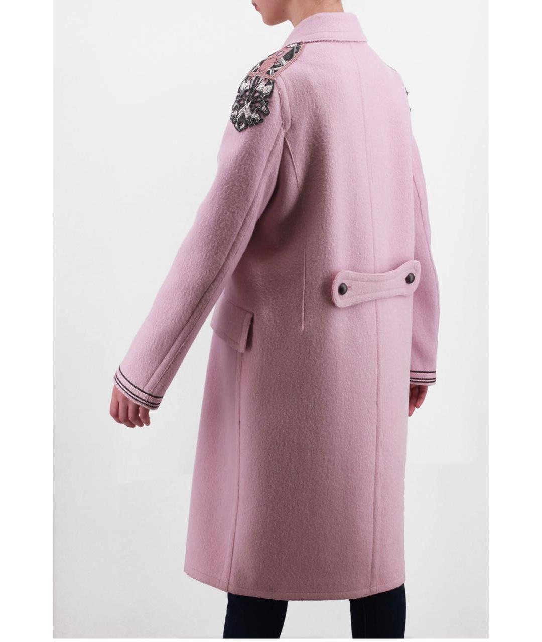 ERMANNO SCERVINO Розовое шерстяное пальто, фото 2