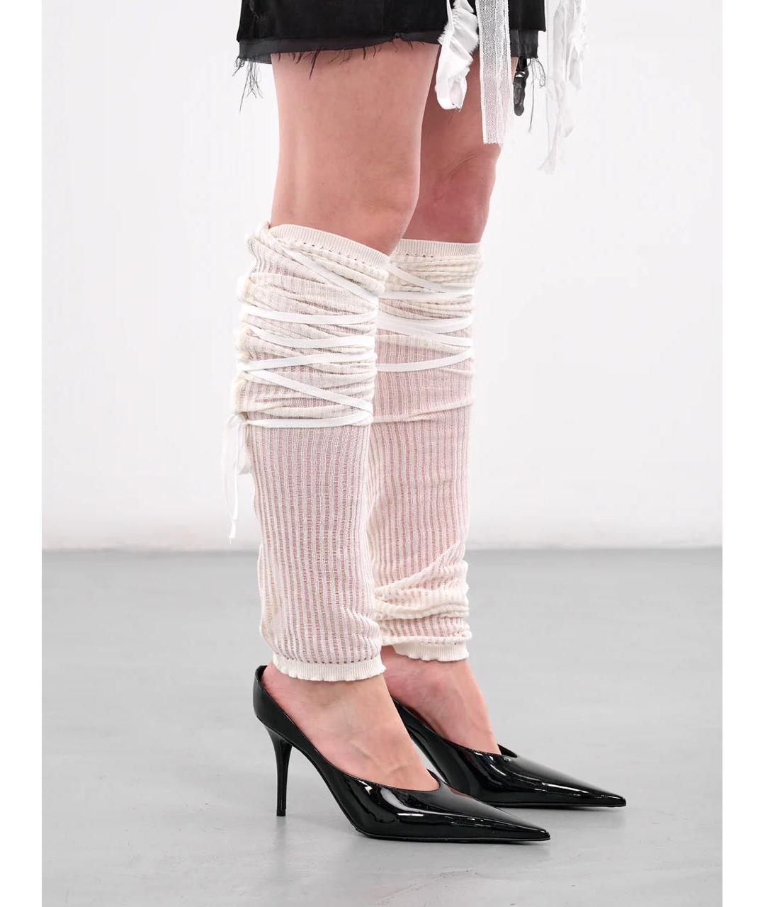 ANN DEMEULEMEESTER Белые носки, чулки и колготы, фото 5