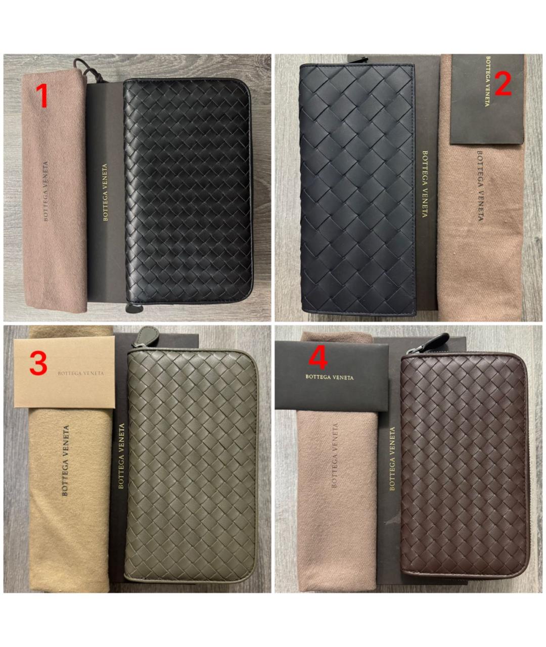 BOTTEGA VENETA Черный кожаный кошелек, фото 8