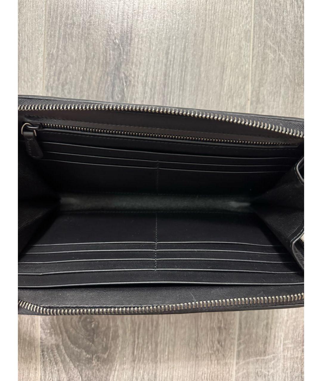 BOTTEGA VENETA Черный кожаный кошелек, фото 6