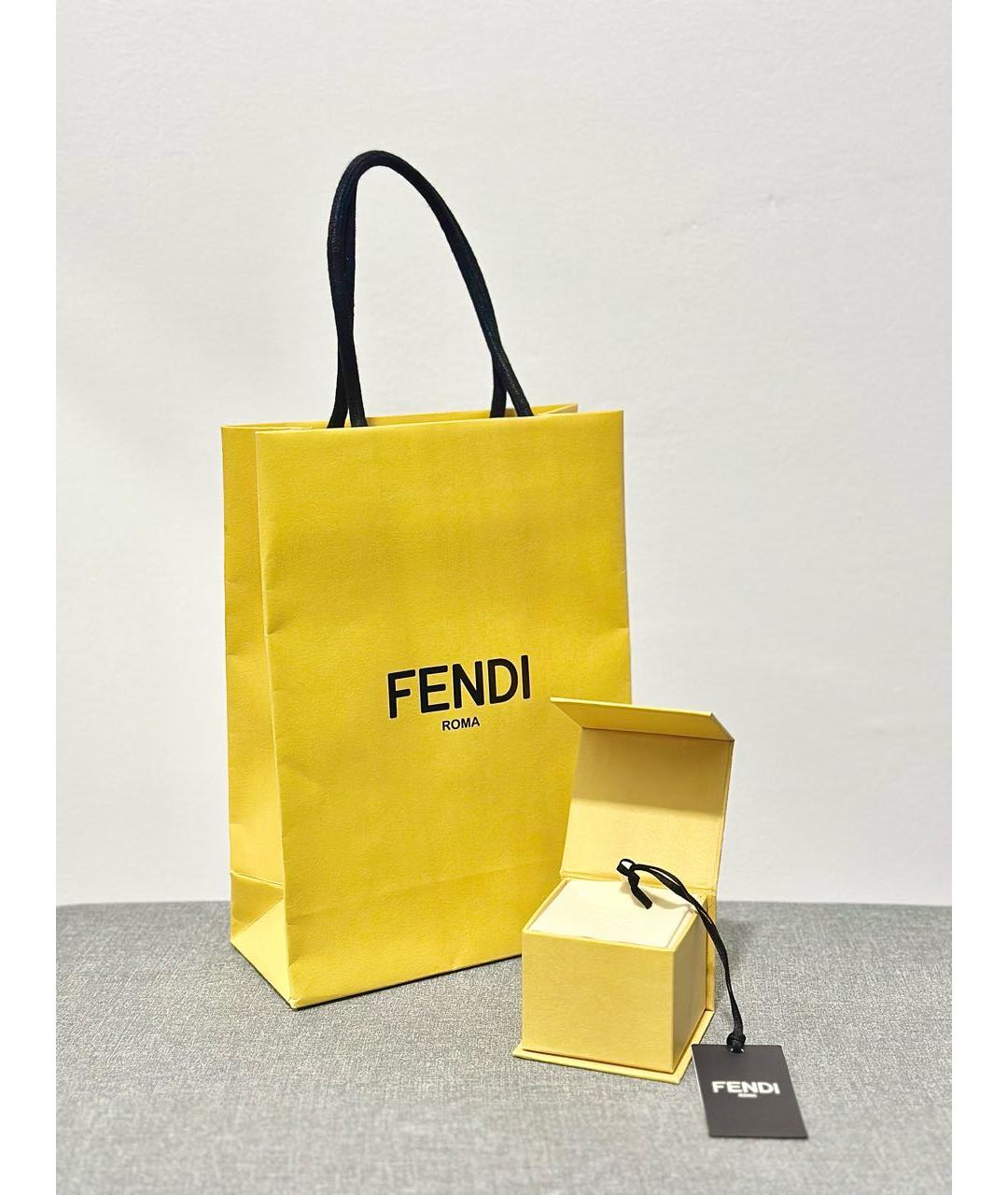 FENDI Серебряные латунные запонки, фото 4