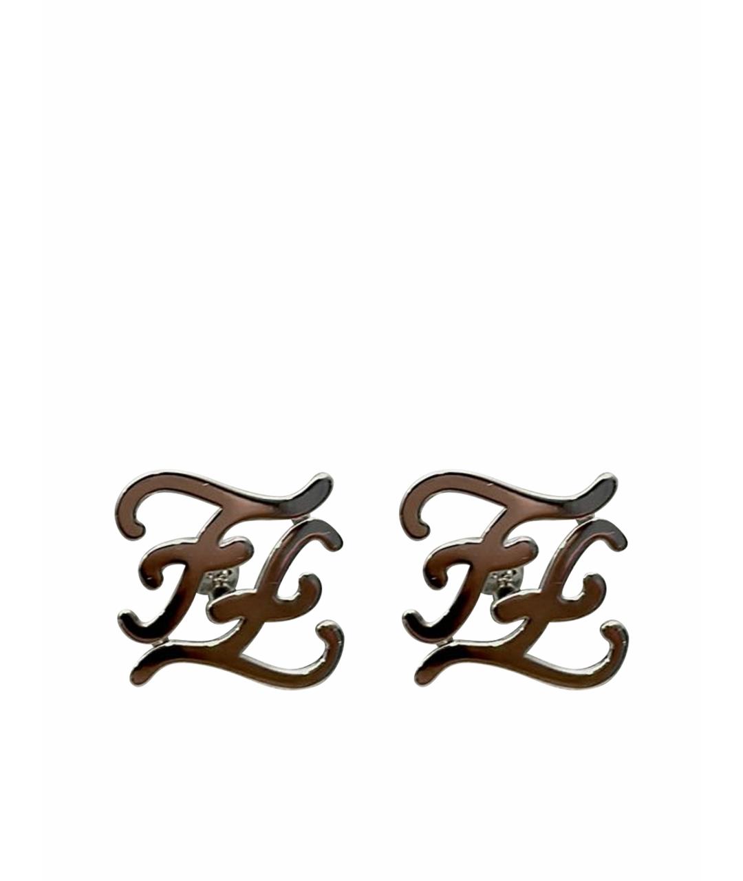 FENDI Серебряные латунные запонки, фото 1