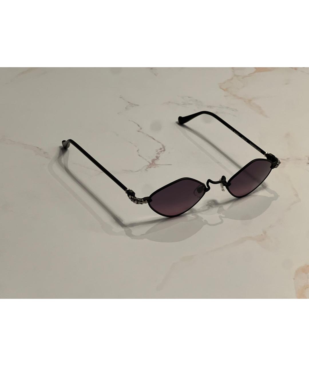 CHROME HEARTS Черные металлические солнцезащитные очки, фото 2