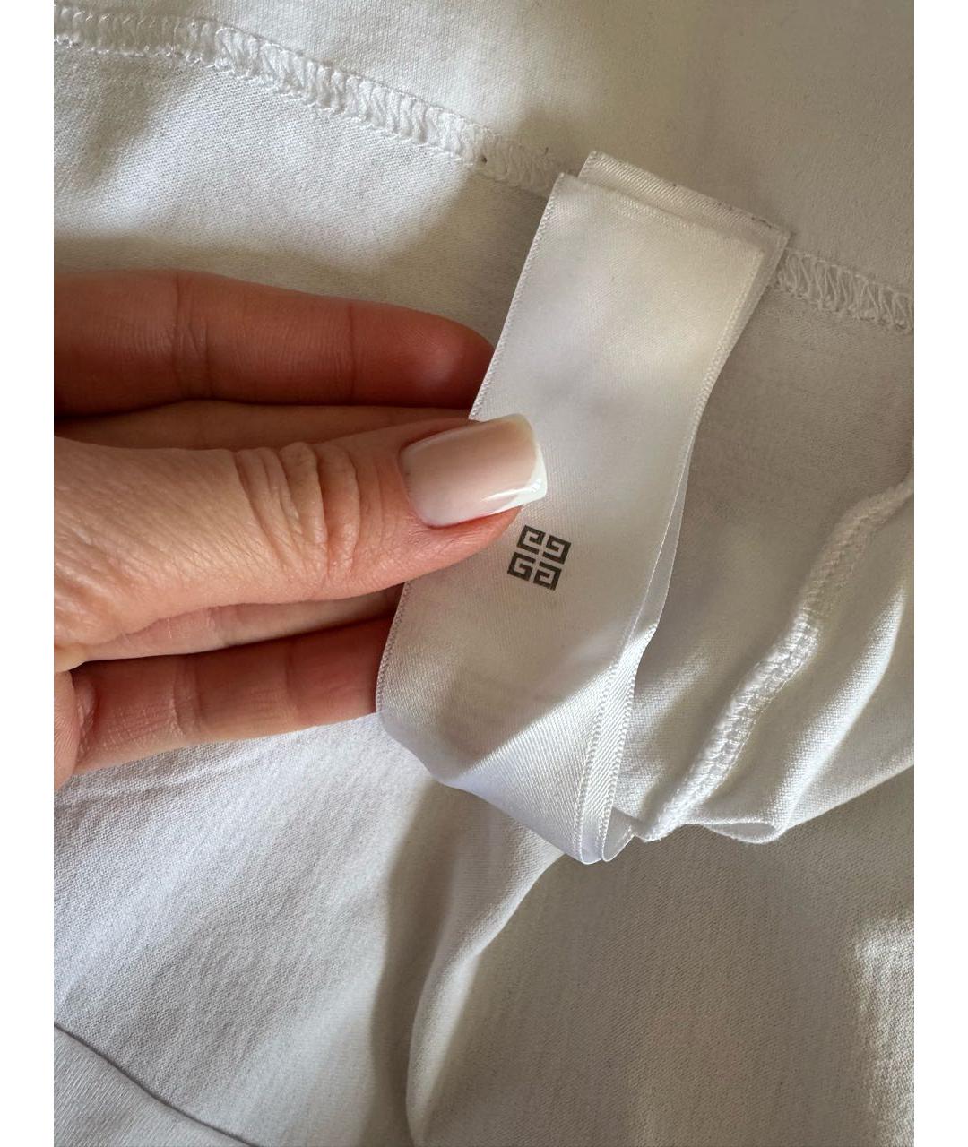GIVENCHY Белая хлопковая футболка, фото 5