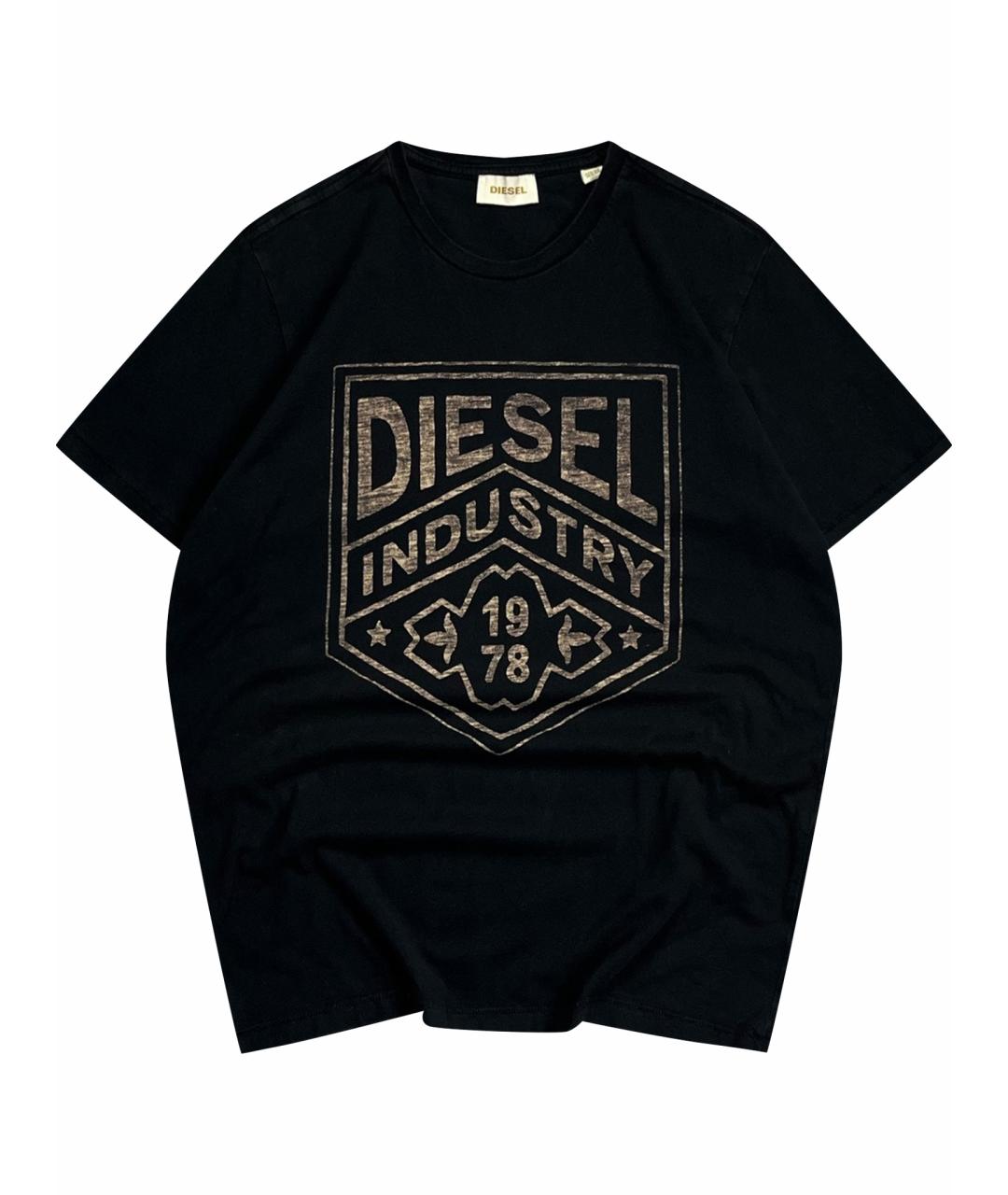 DIESEL Черная хлопковая футболка, фото 1