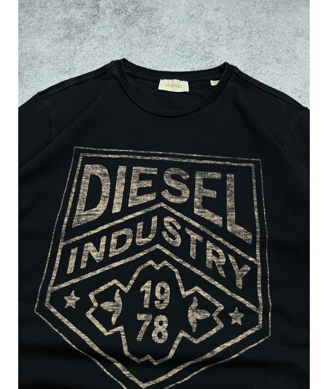 DIESEL Черная хлопковая футболка, фото 3