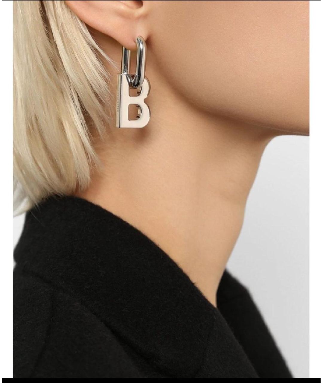 BALENCIAGA Латунные серьги, фото 4