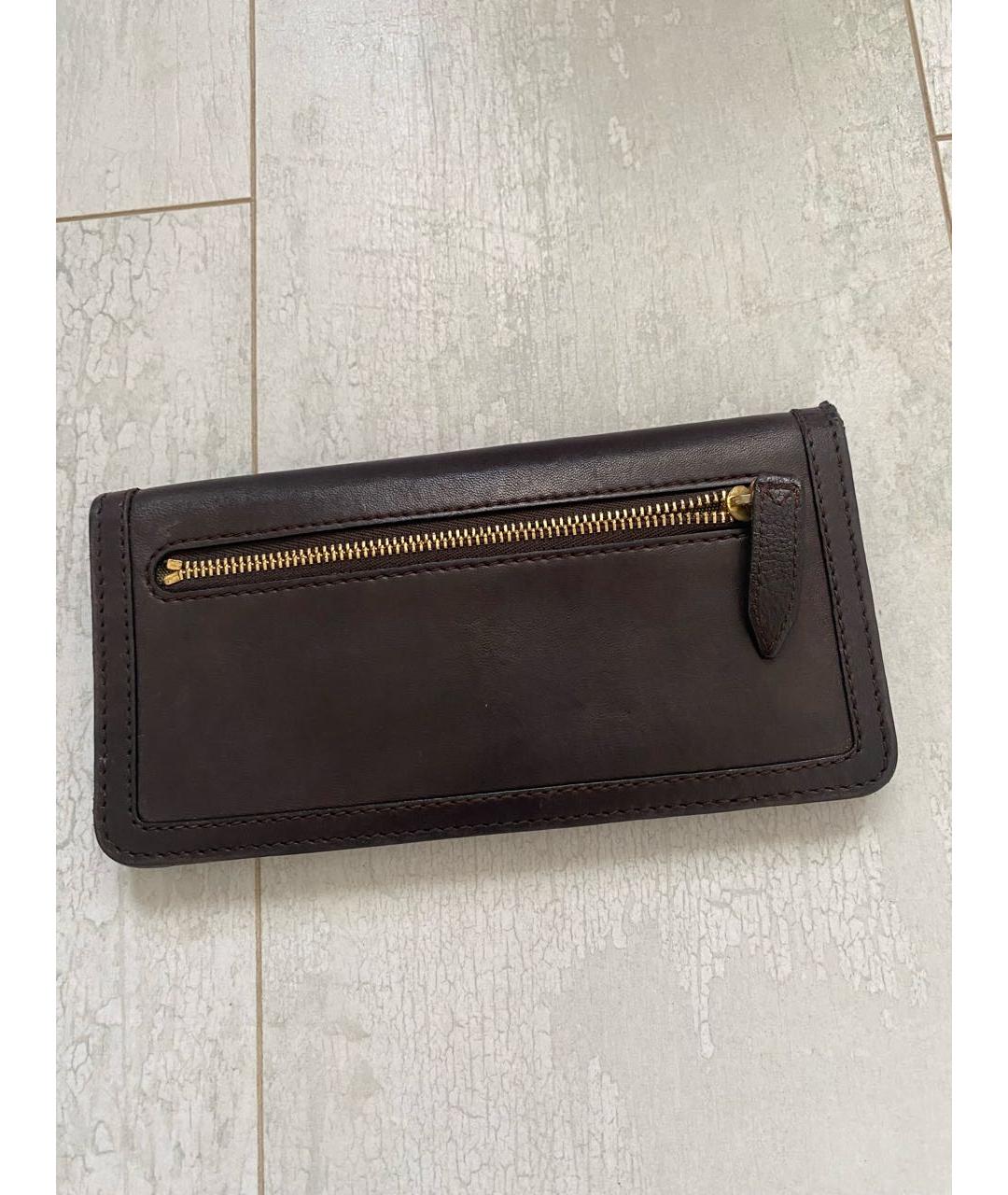 BURBERRY Коричневый кожаный кошелек, фото 3
