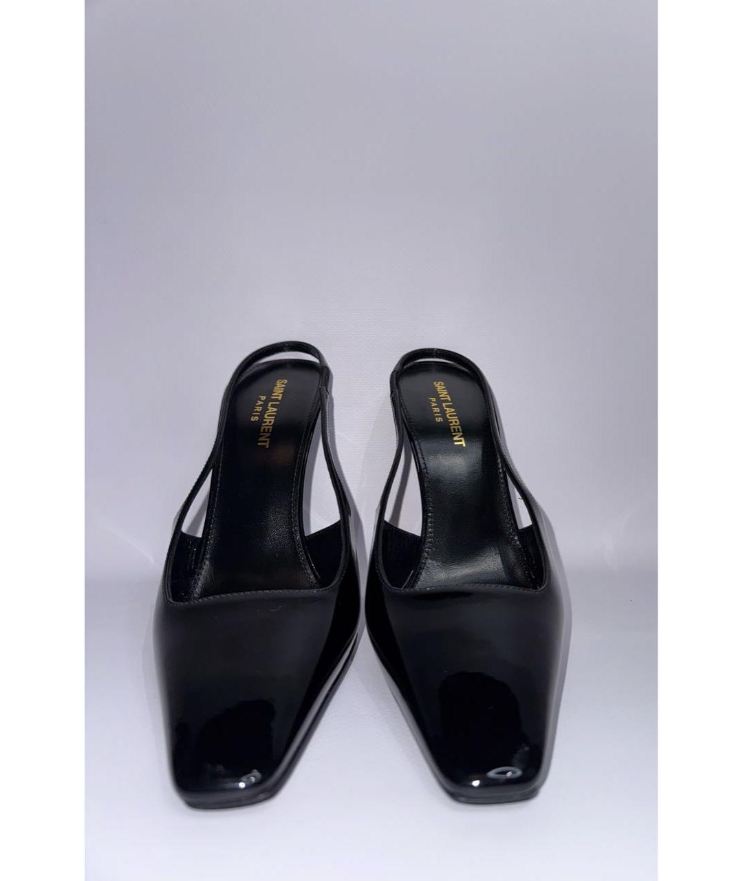 SAINT LAURENT Черные кожаные туфли, фото 3