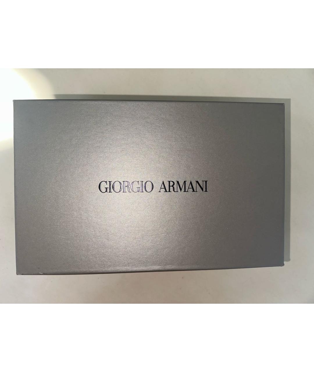 GIORGIO ARMANI Серебряные кожаные туфли, фото 6