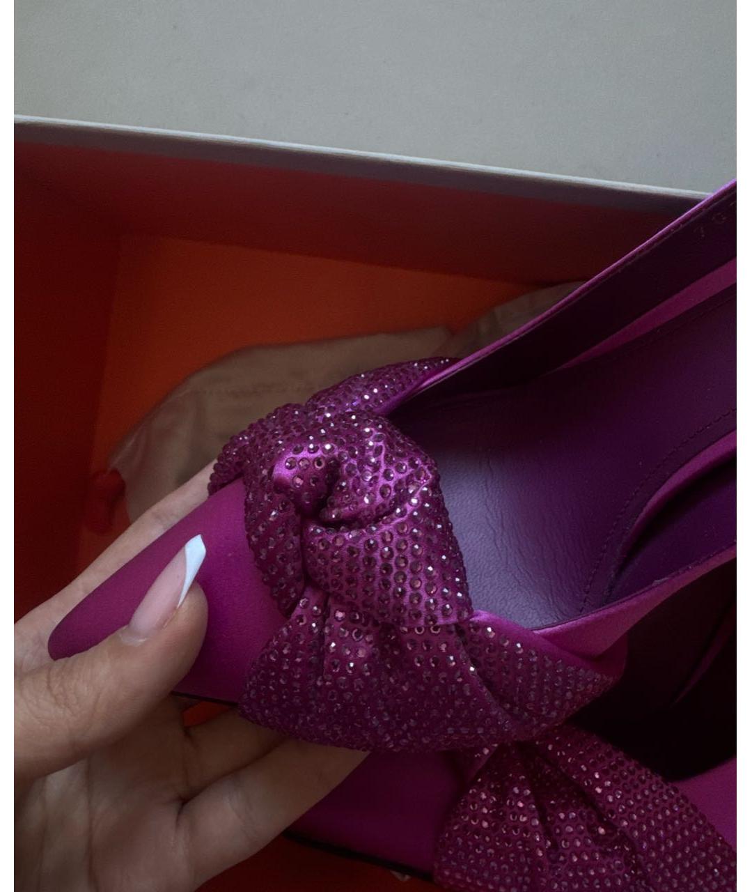 SANTONI Фиолетовые текстильные туфли, фото 3