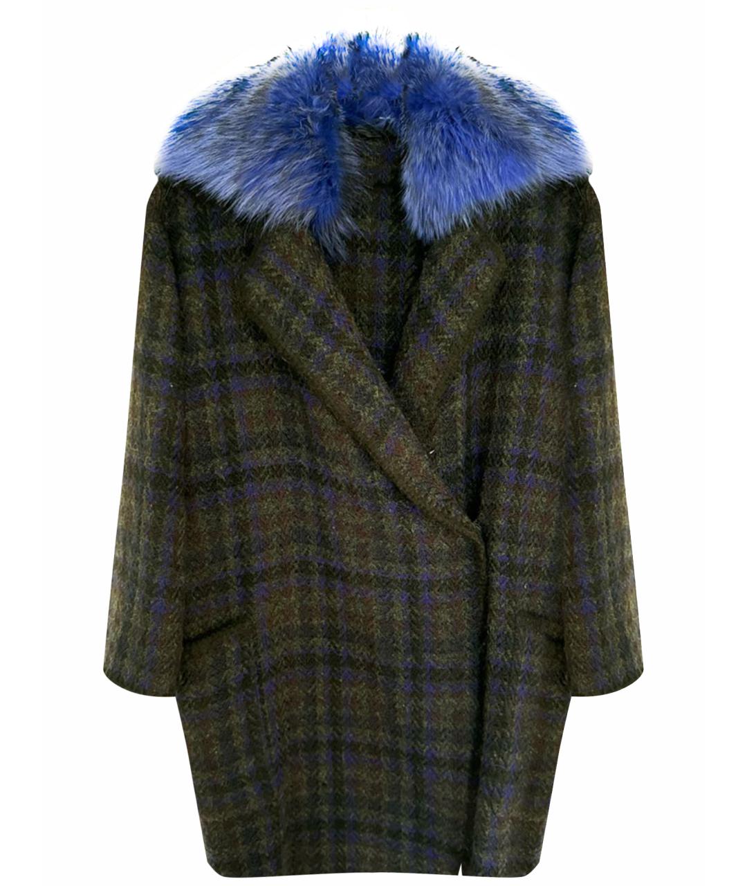 ETRO Темно-синее твидовое пальто, фото 1