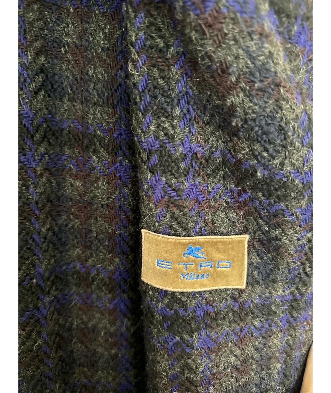 ETRO Темно-синее твидовое пальто, фото 3