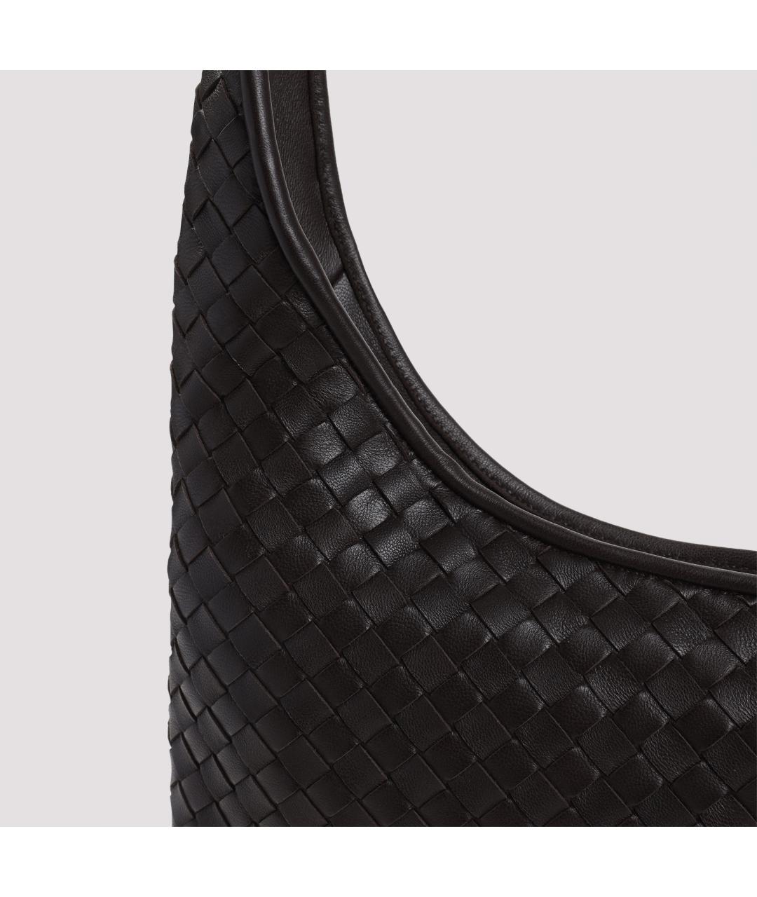BOTTEGA VENETA Коричневая кожаная сумка на плечо, фото 4