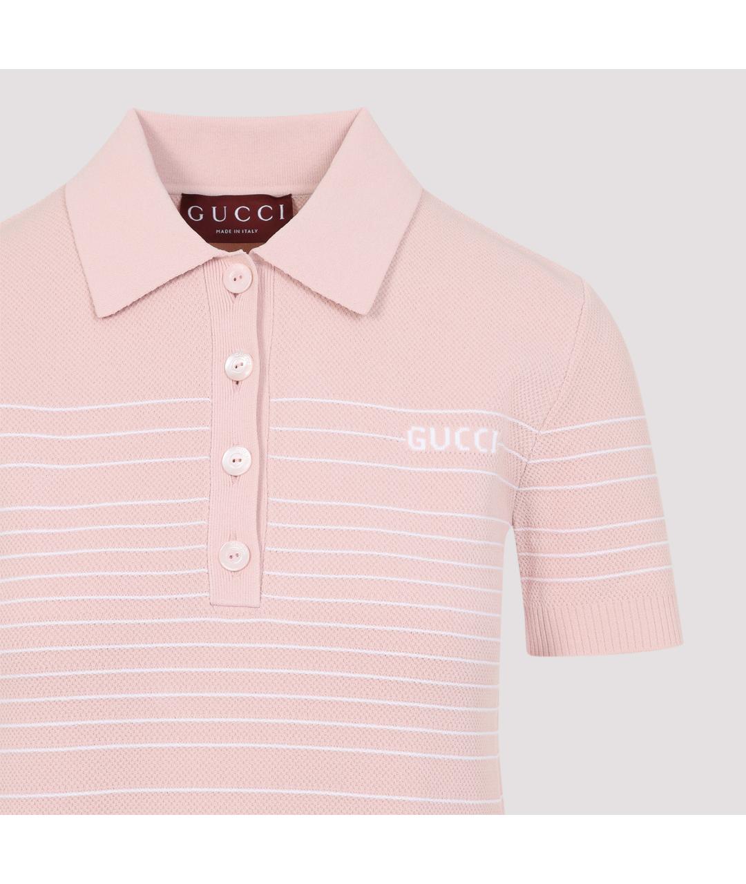 GUCCI Розовое полиэстеровое повседневное платье, фото 4