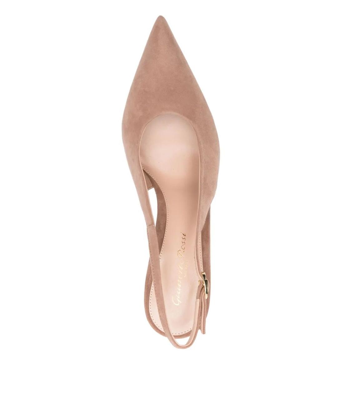 GIANVITO ROSSI Розовые замшевые туфли, фото 4