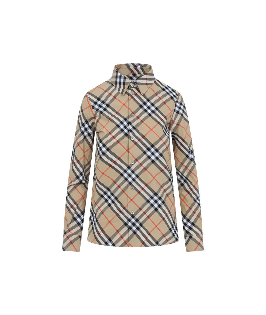 BURBERRY Бежевая хлопковая рубашка, фото 1
