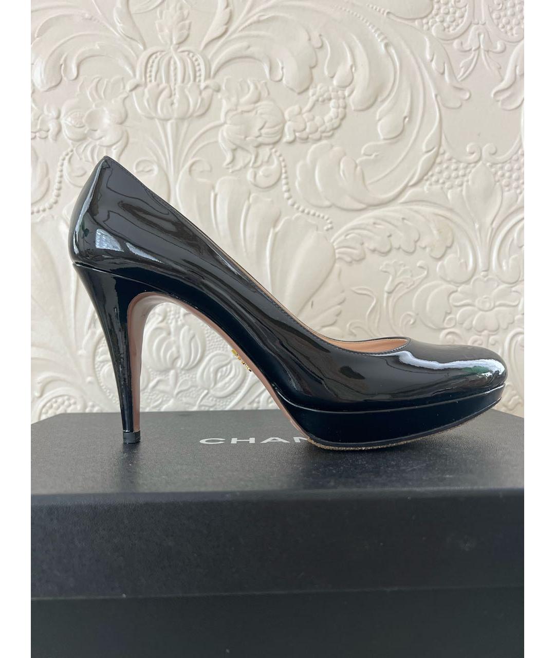 PRADA Черные кожаные туфли, фото 4