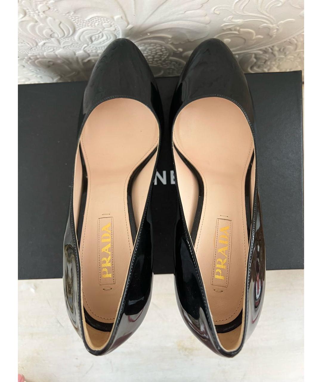 PRADA Черные кожаные туфли, фото 2