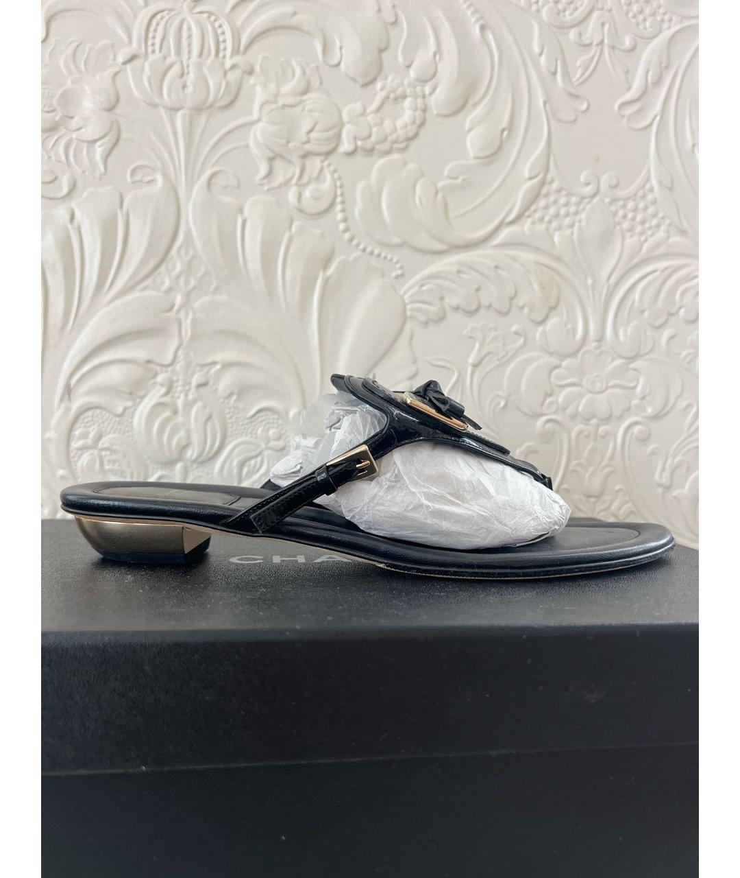CHRISTIAN DIOR Черные кожаные босоножки, фото 4
