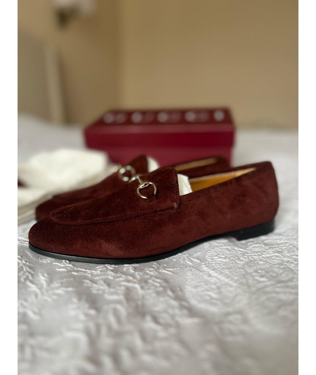 GUCCI Коричневые замшевые лоферы, фото 9