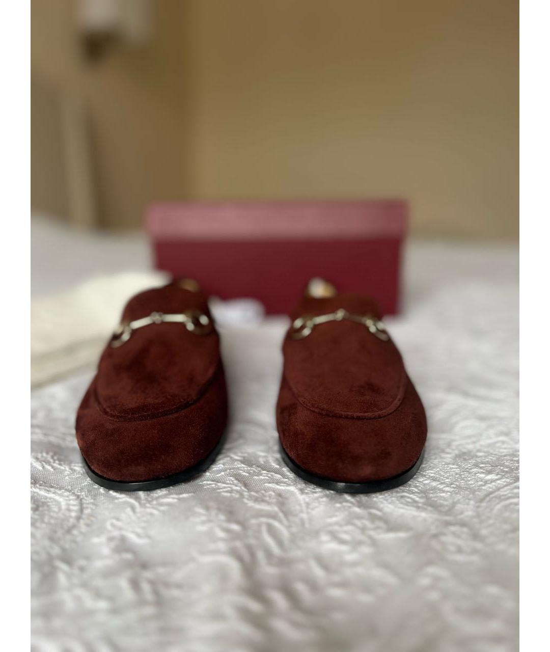 GUCCI Коричневые замшевые лоферы, фото 2