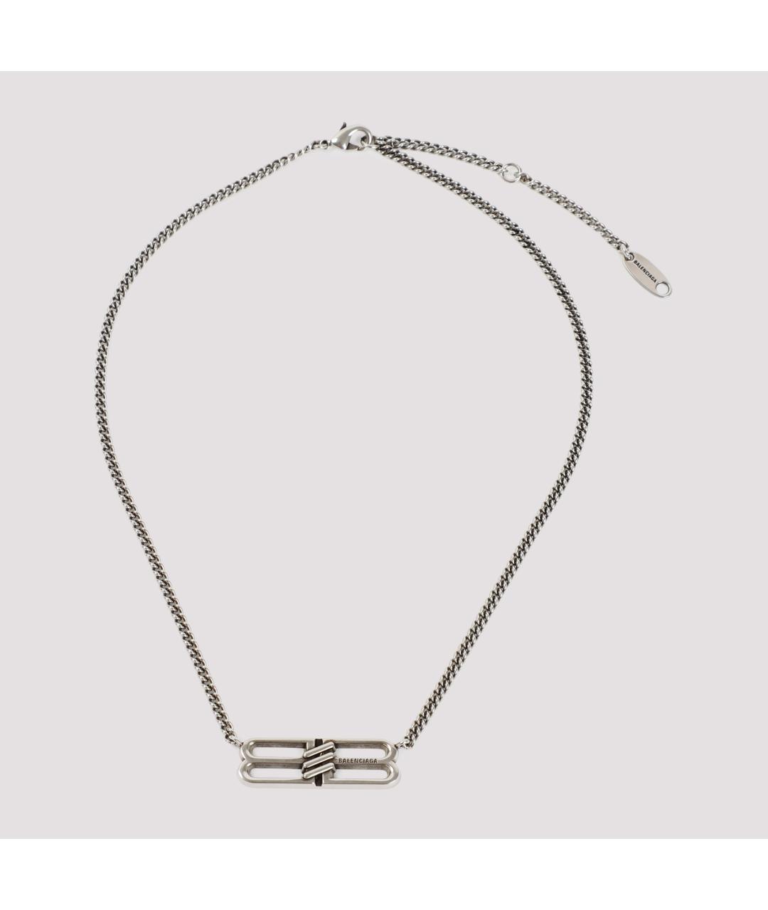 BALENCIAGA Серебряная металлическая цепочка, фото 2