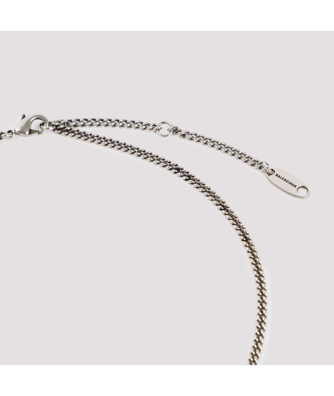 BALENCIAGA Серебряная металлическая цепочка, фото 3
