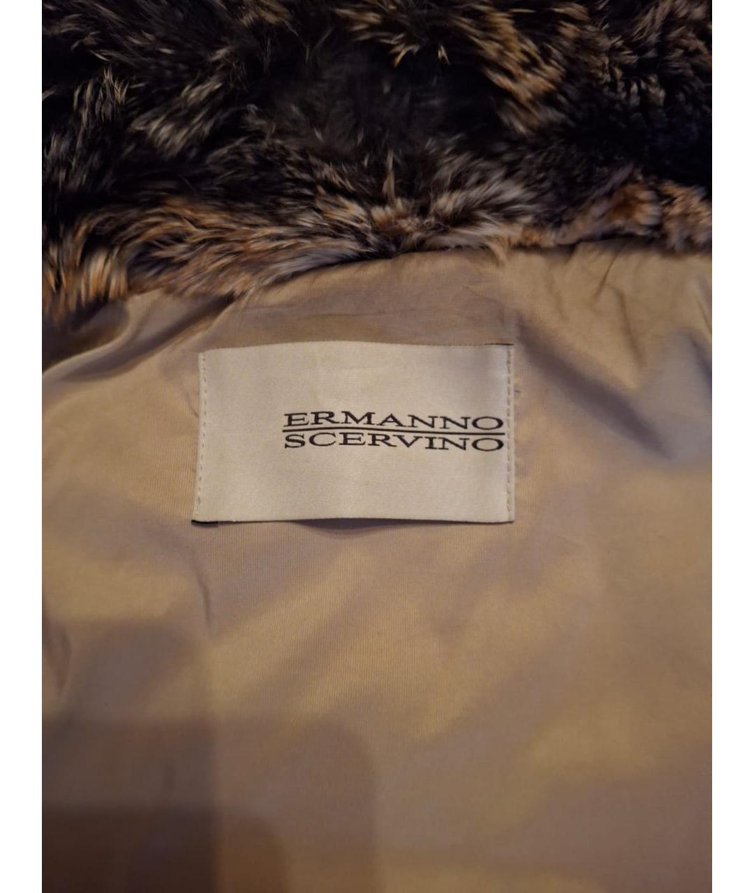 ERMANNO SCERVINO Бежевая полиэстеровая куртка, фото 8