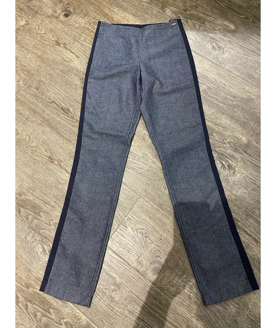 CHANEL Мульти хлопко-полиэстеровые прямые джинсы, фото 9