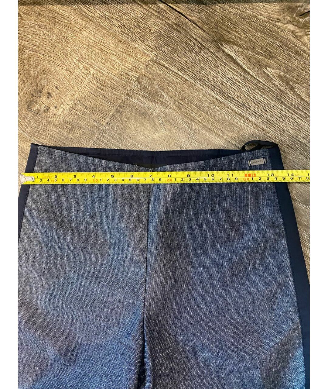 CHANEL PRE-OWNED Мульти хлопко-полиэстеровые прямые джинсы, фото 6