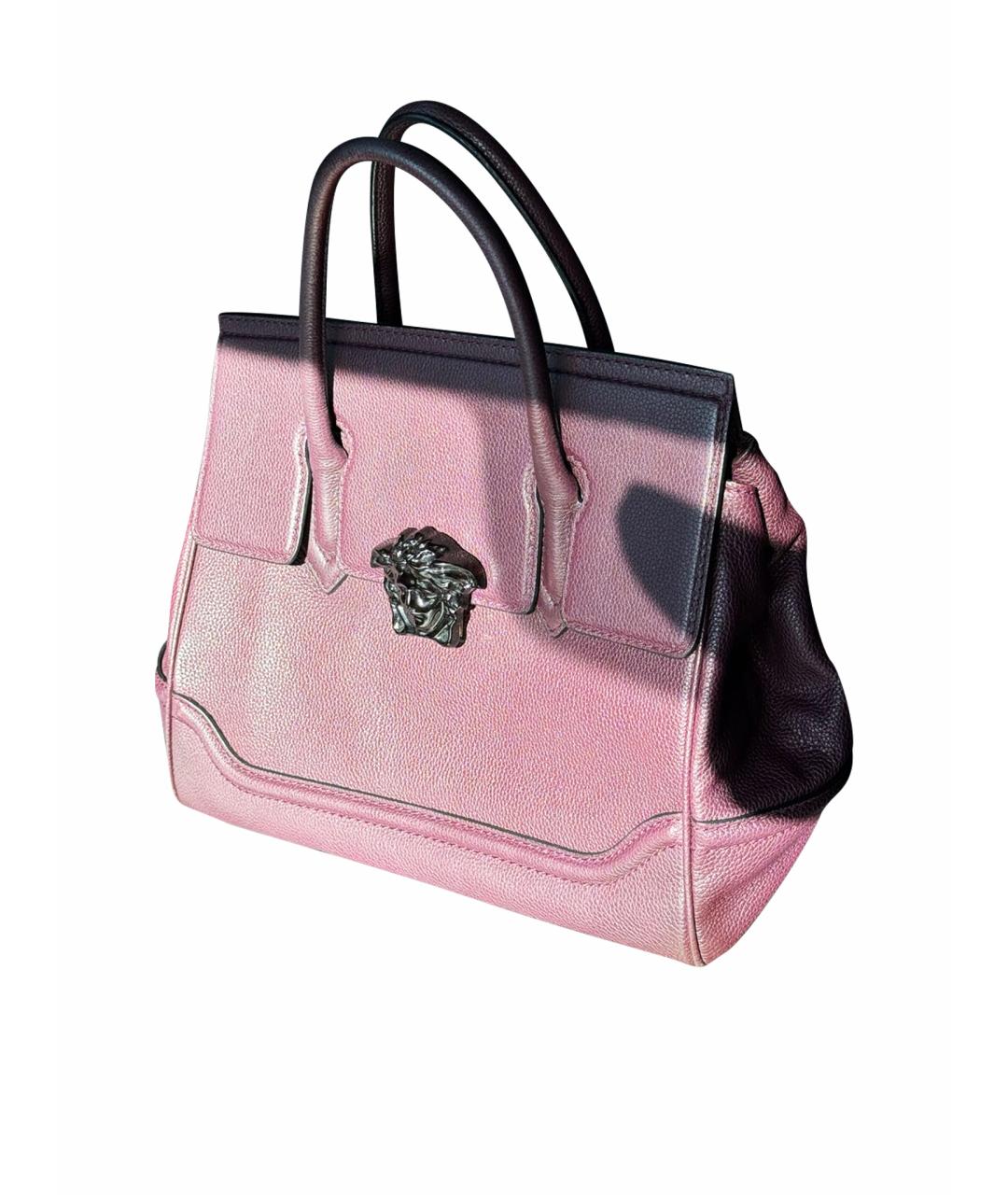 VERSACE Фиолетовая кожаная сумка тоут, фото 7