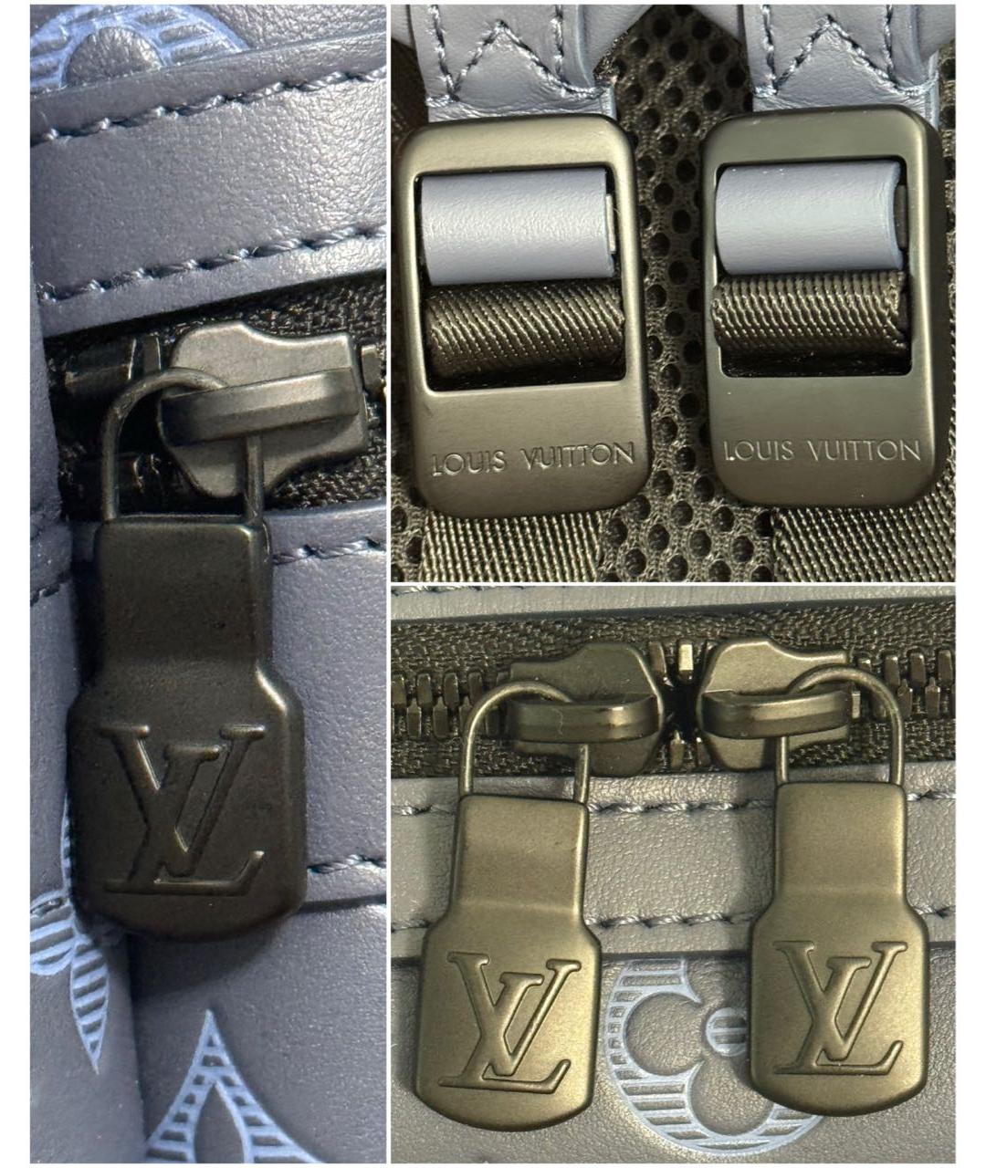 LOUIS VUITTON Синий кожаный рюкзак, фото 6