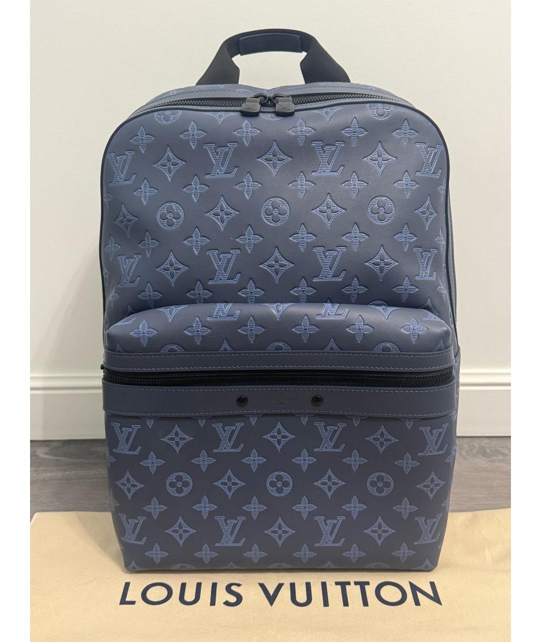 LOUIS VUITTON Синий кожаный рюкзак, фото 9