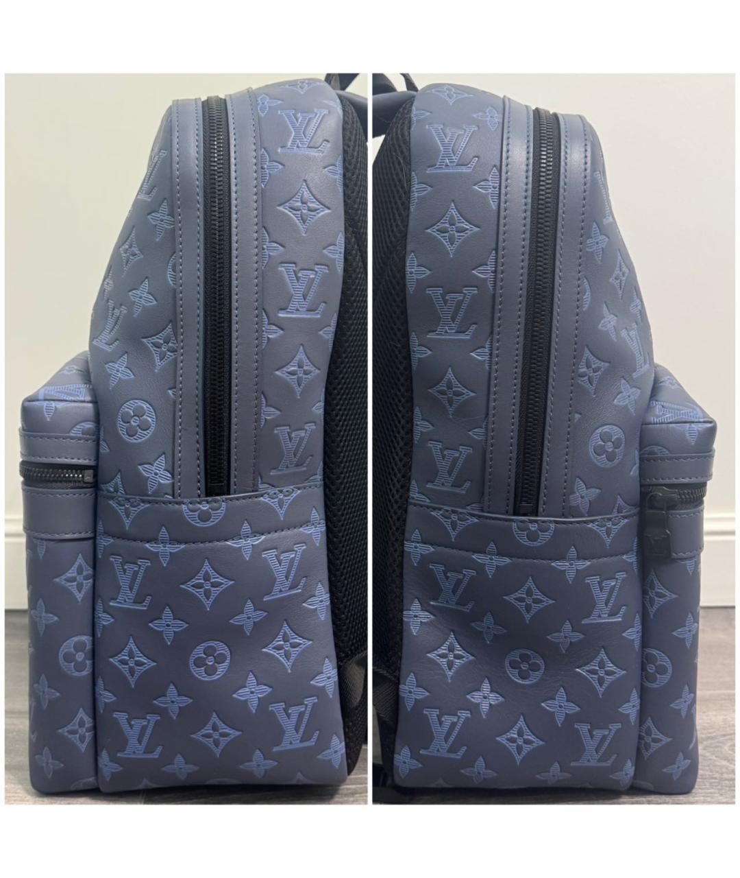 LOUIS VUITTON Синий кожаный рюкзак, фото 3
