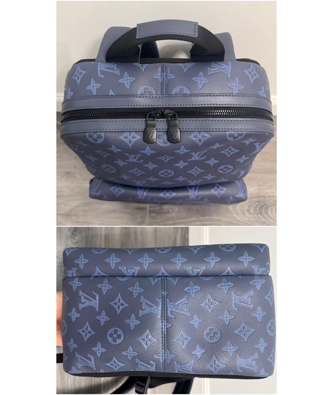 LOUIS VUITTON Синий кожаный рюкзак, фото 4