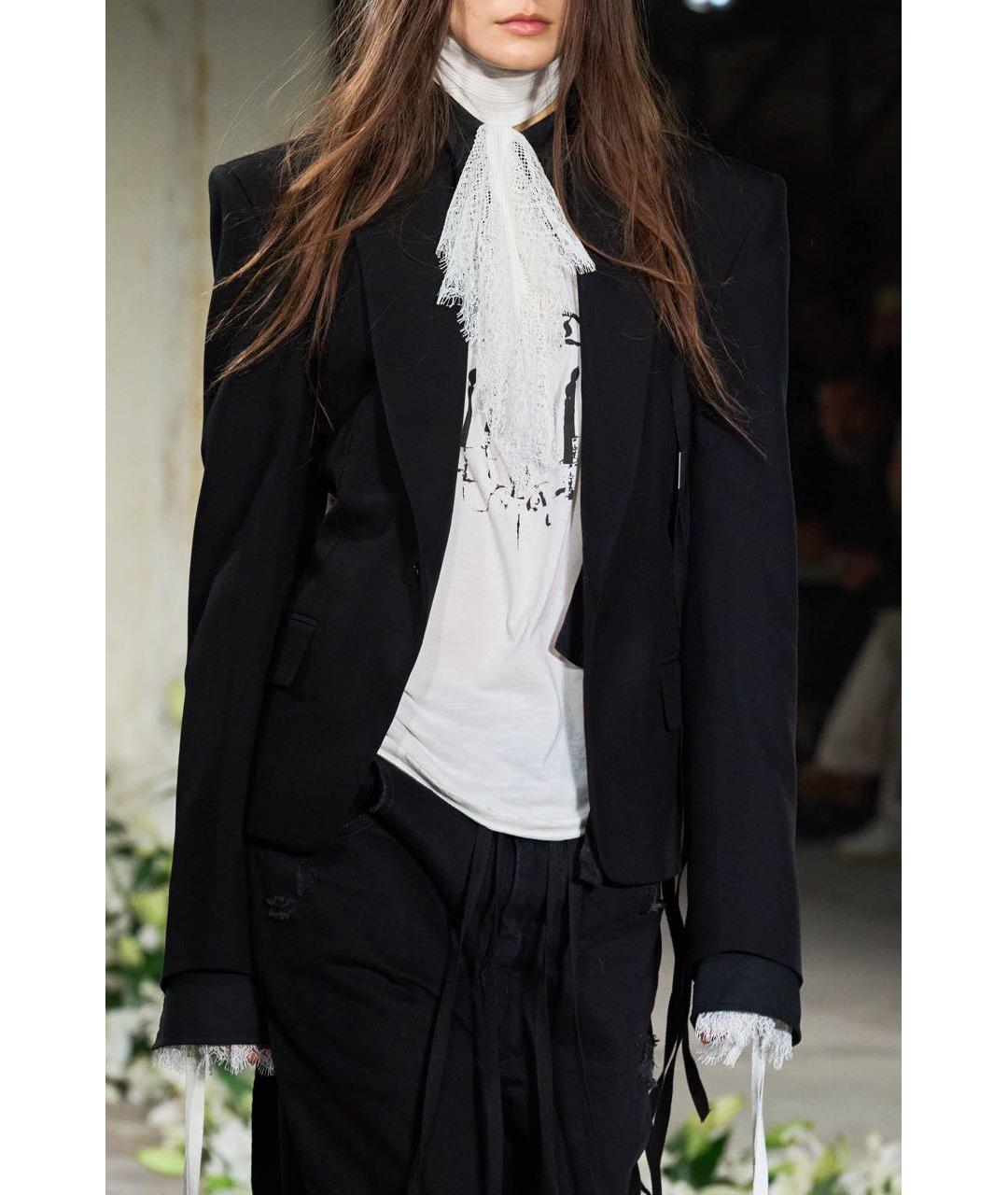 ANN DEMEULEMEESTER Белый хлопковый воротник, фото 3