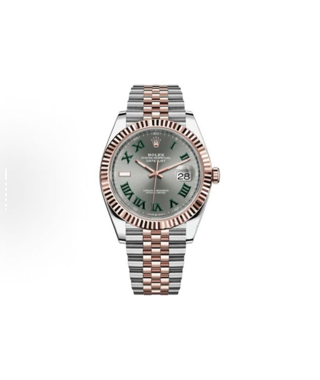 ROLEX Серые часы из розового золота, фото 3