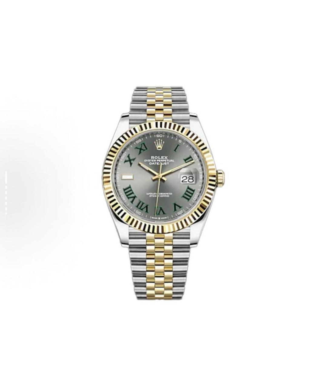 ROLEX Серые часы из желтого золота, фото 2