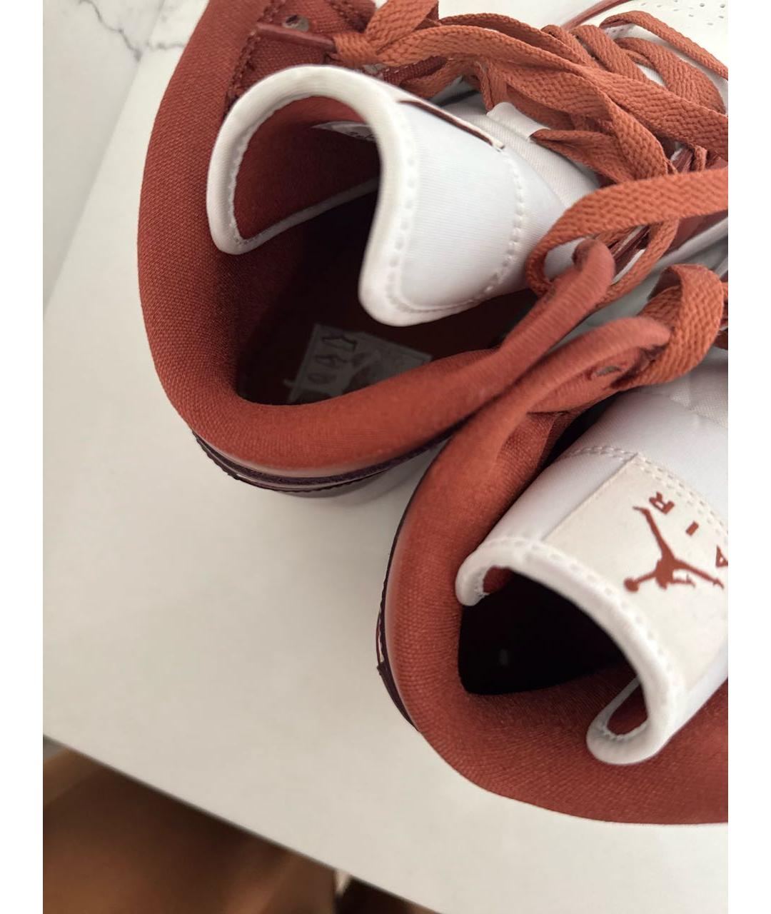 JORDAN Бордовые кожаные кеды, фото 6