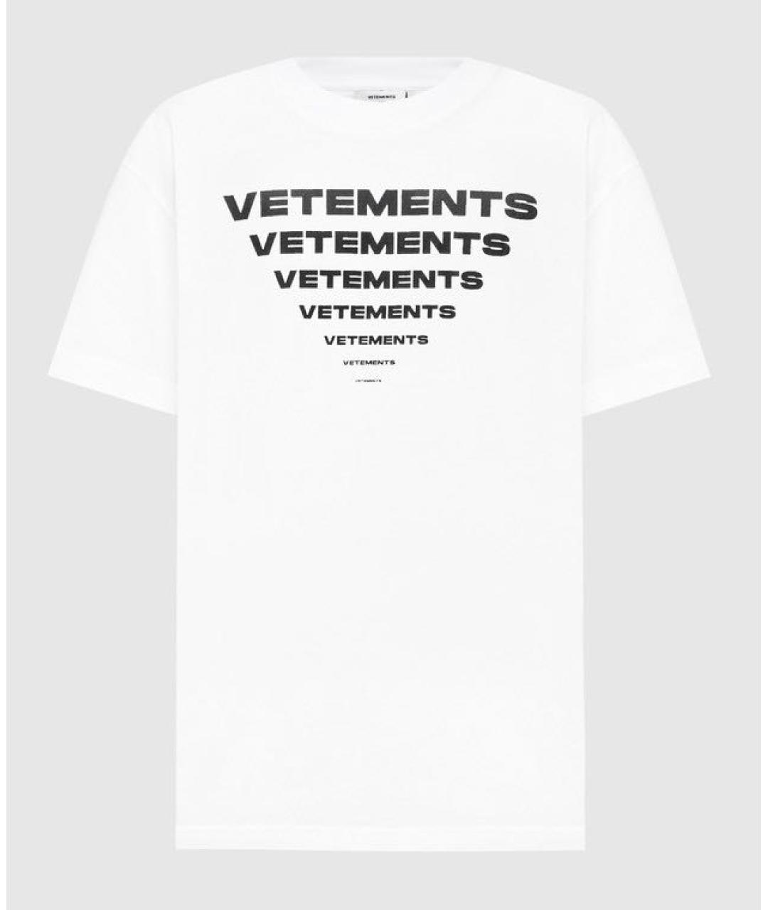 VETEMENTS Белая хлопковая футболка, фото 5