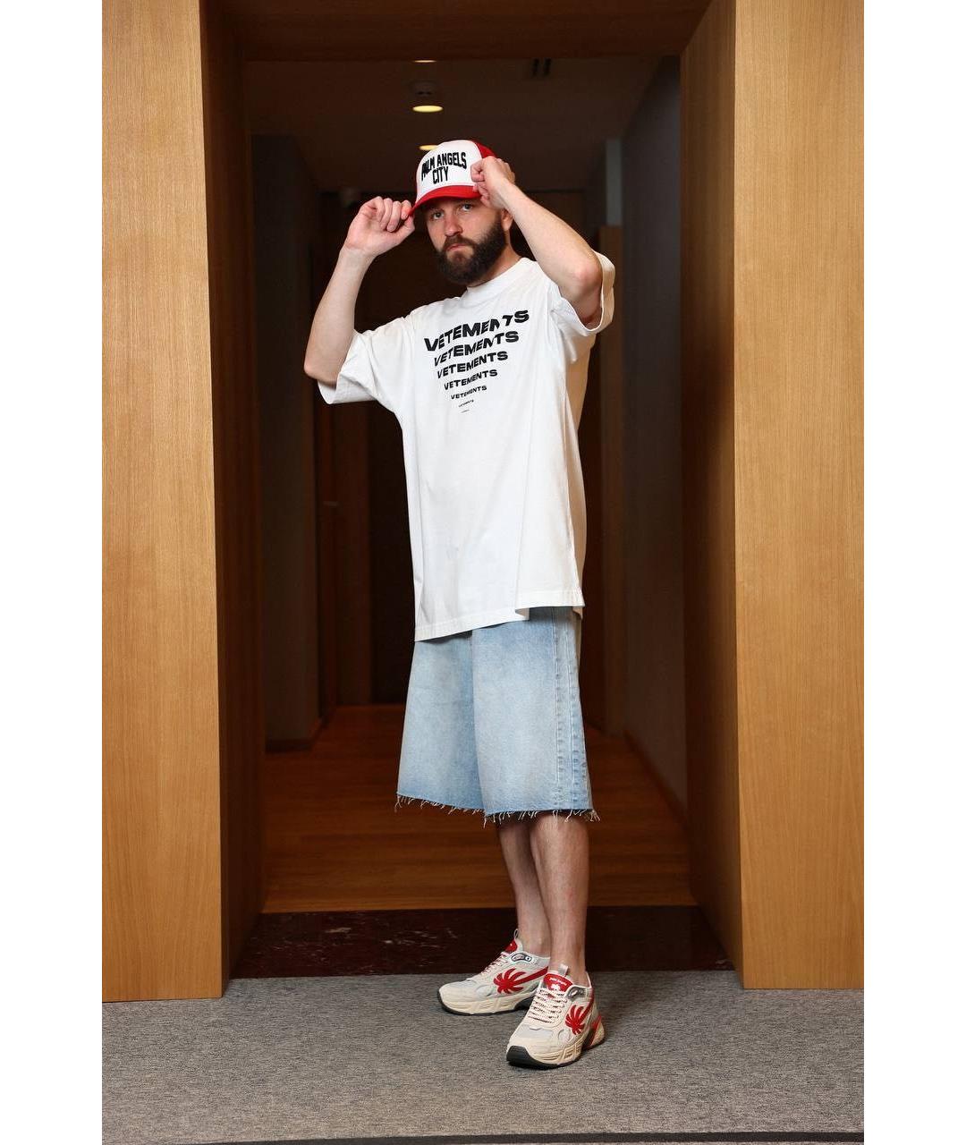 VETEMENTS Белая хлопковая футболка, фото 4