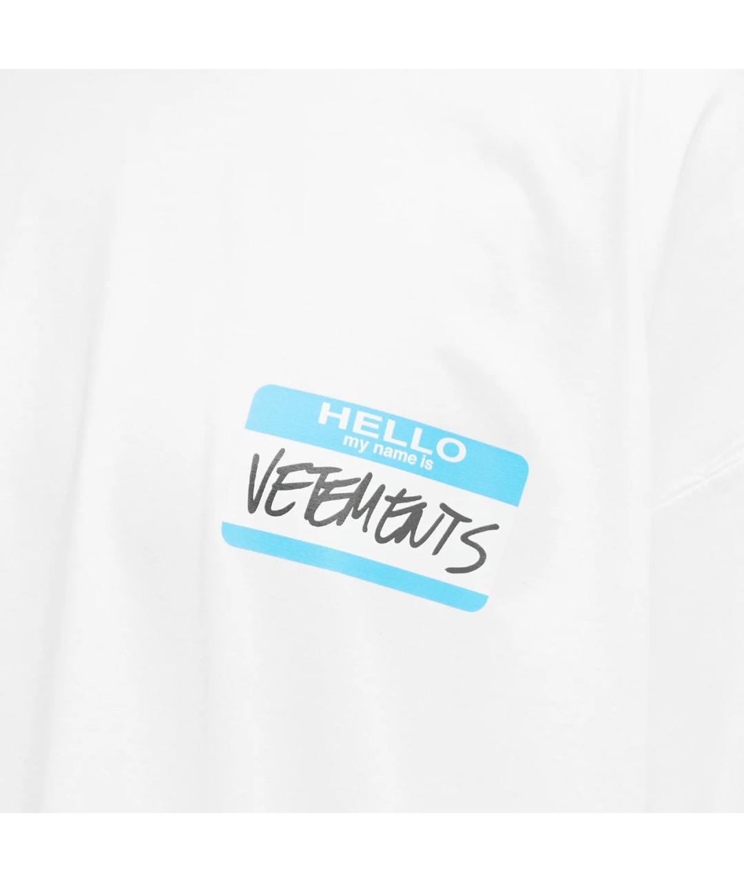 VETEMENTS Белая футболка, фото 5