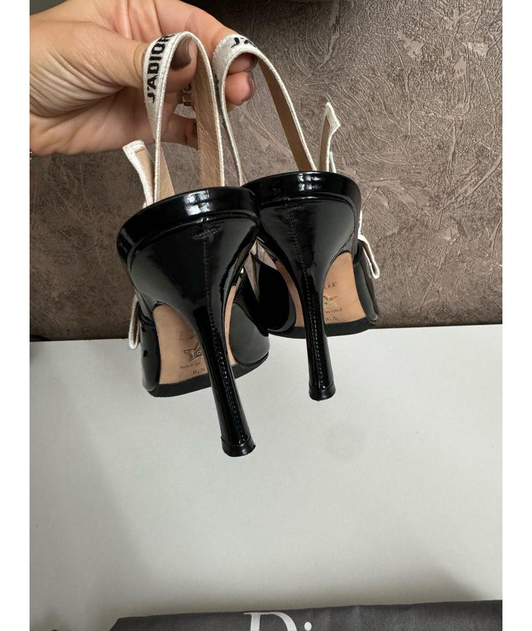 CHRISTIAN DIOR Черные туфли из лакированной кожи, фото 2