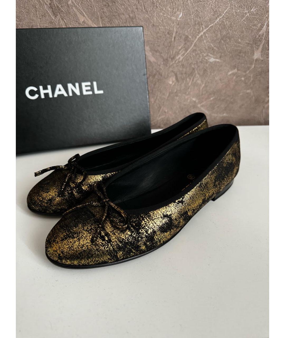 CHANEL Черные кожаные балетки, фото 7