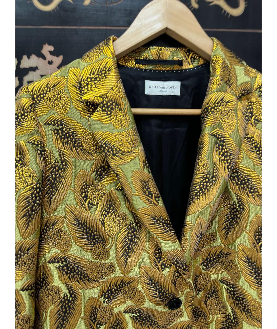 DRIES VAN NOTEN Горчичное пальто, фото 3