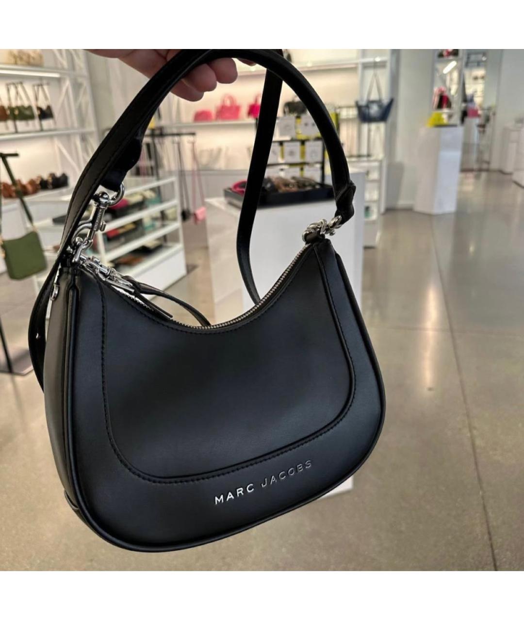 MARC JACOBS Черная кожаная сумка с короткими ручками, фото 6